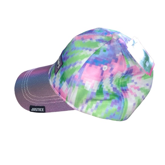 Justice And Minecraft Collaboration Pixel Multi Color Baseball Style Hat - Picture 7 of 9